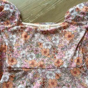 Altar'd State Pink and Peach Floral Mini Dress